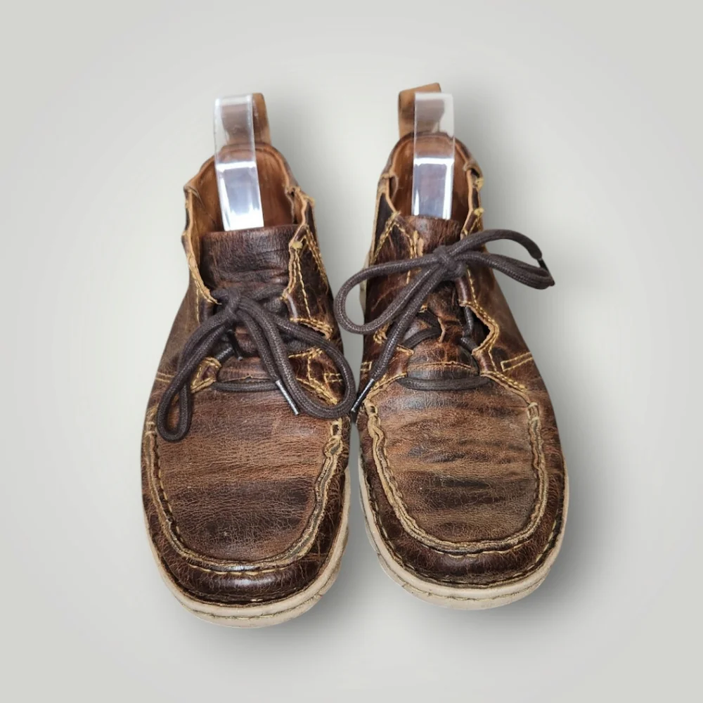 Tony Lama Lace Up Chukka Mens Brown Casual Boots TLC505 Estaganca tan Size 7.5